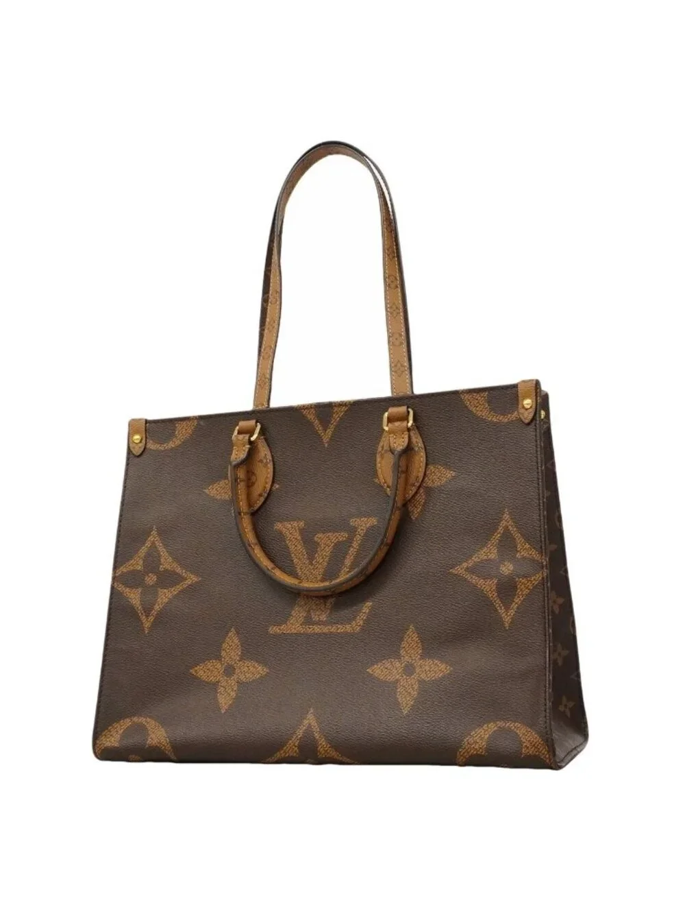 Louis Vuitton Tote Monogram Giant Reverse on the Go MM Brown 2-Way